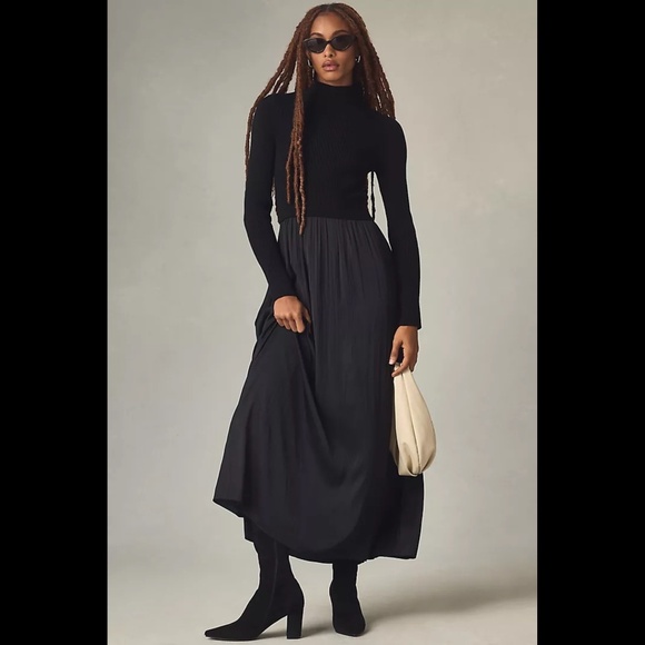 Anthropologie The Thea Long-Sleeve Twofer Maxi Dress - Picture 1 of 16